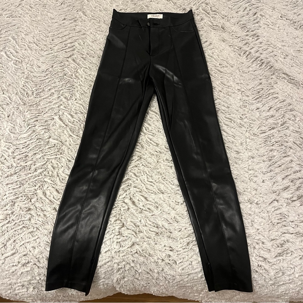 Vibrant M.i.U Boutique Black PU Leather Pants - Women’s Size 1/24